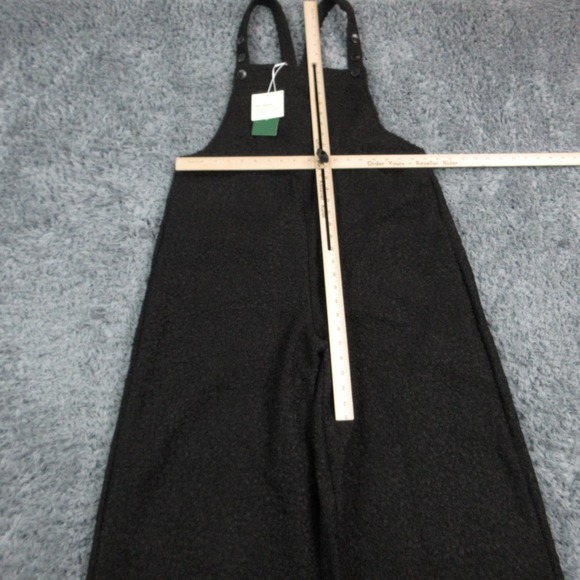 Halara Jumpsuit Womens L Petite Black Boucle Square Neck Pockets Sleeveless NWT - Picture 2 of 16